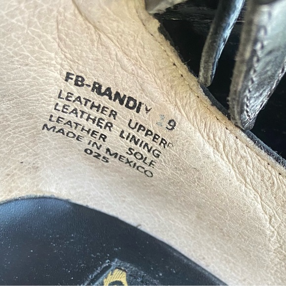 NWOB Freebird by Steven Randi Heels Black Leather Size 9 - Worn once in house - Picture 7 of 14